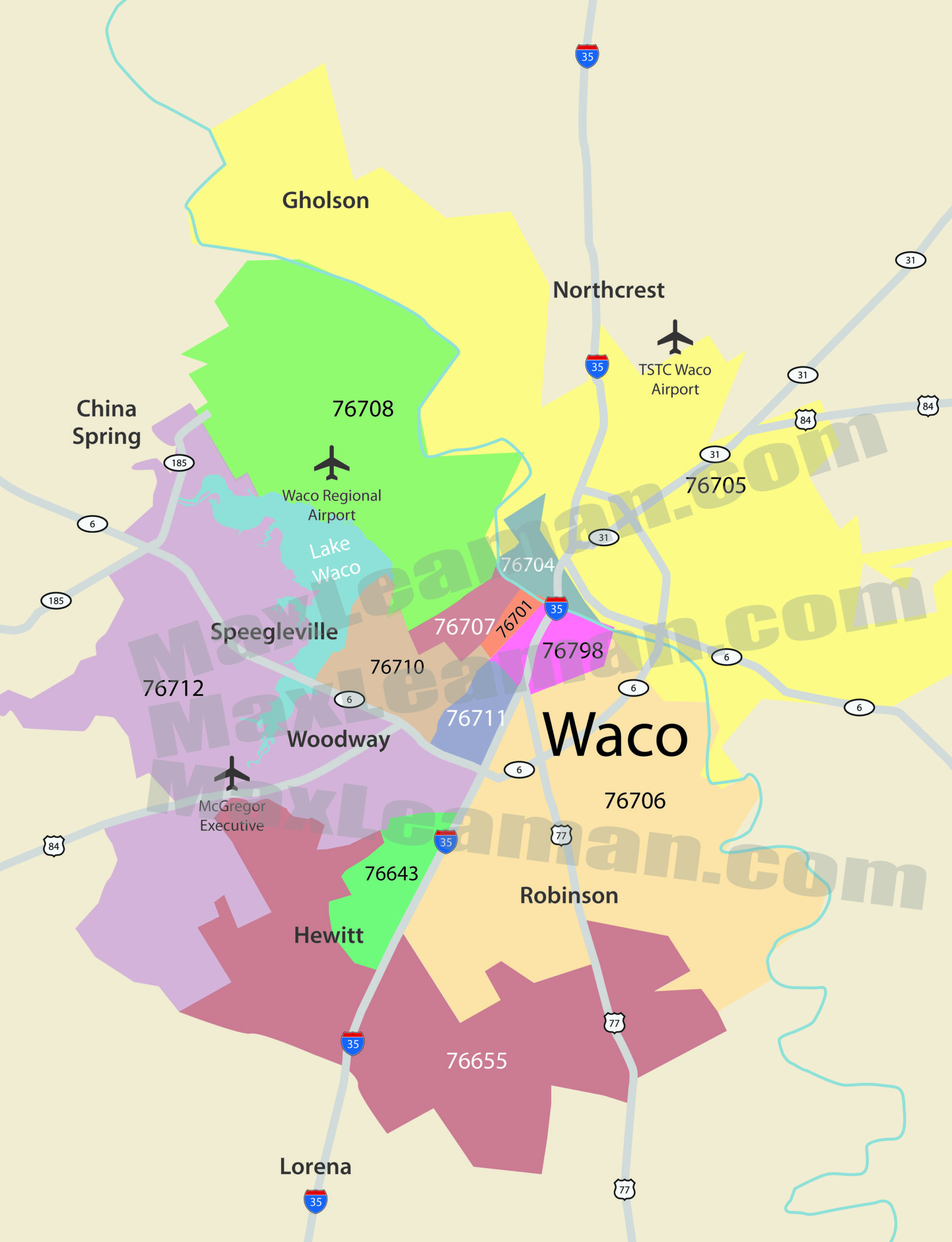 Waco Zip Code Map Mortgage Resources