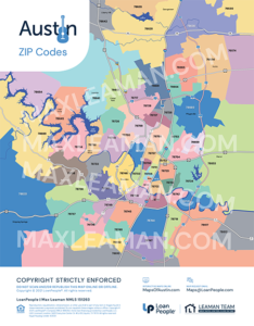 Greater Austin Area Zip Code Map | Mortgage Resources